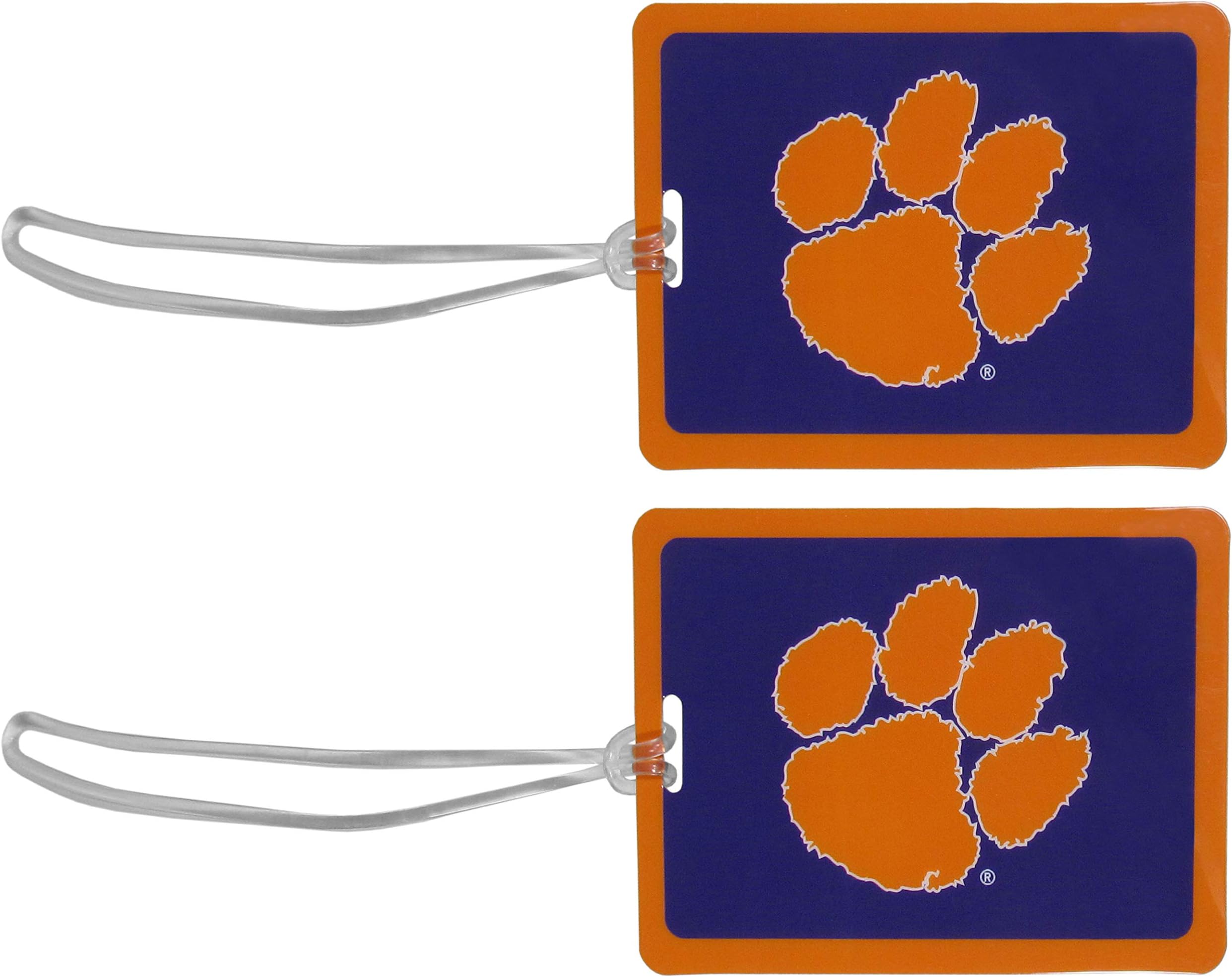 SiskiyouSiskiyou NCAA Clemson Tigers Vinyl Luggage Tag, 2pk, Orange, One Size