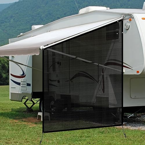 NAIMORUI RV Awning Side Shade, 9'X7' RV Awning Side Shade Screen, Camper Sunshad