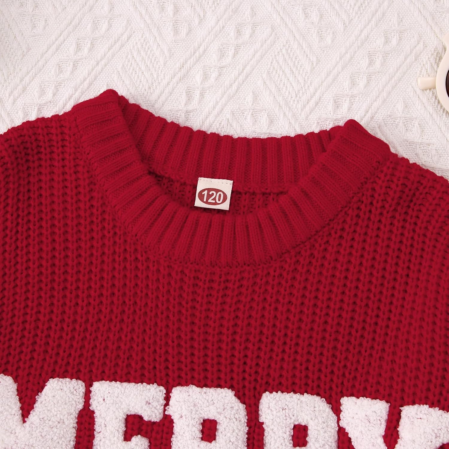 CM C&M WODRO Girl’s Merry Sweater Christmas Knit Crewneck Long Sleeve Pullover Cute Holiday Jumper Tops 7-11 Years