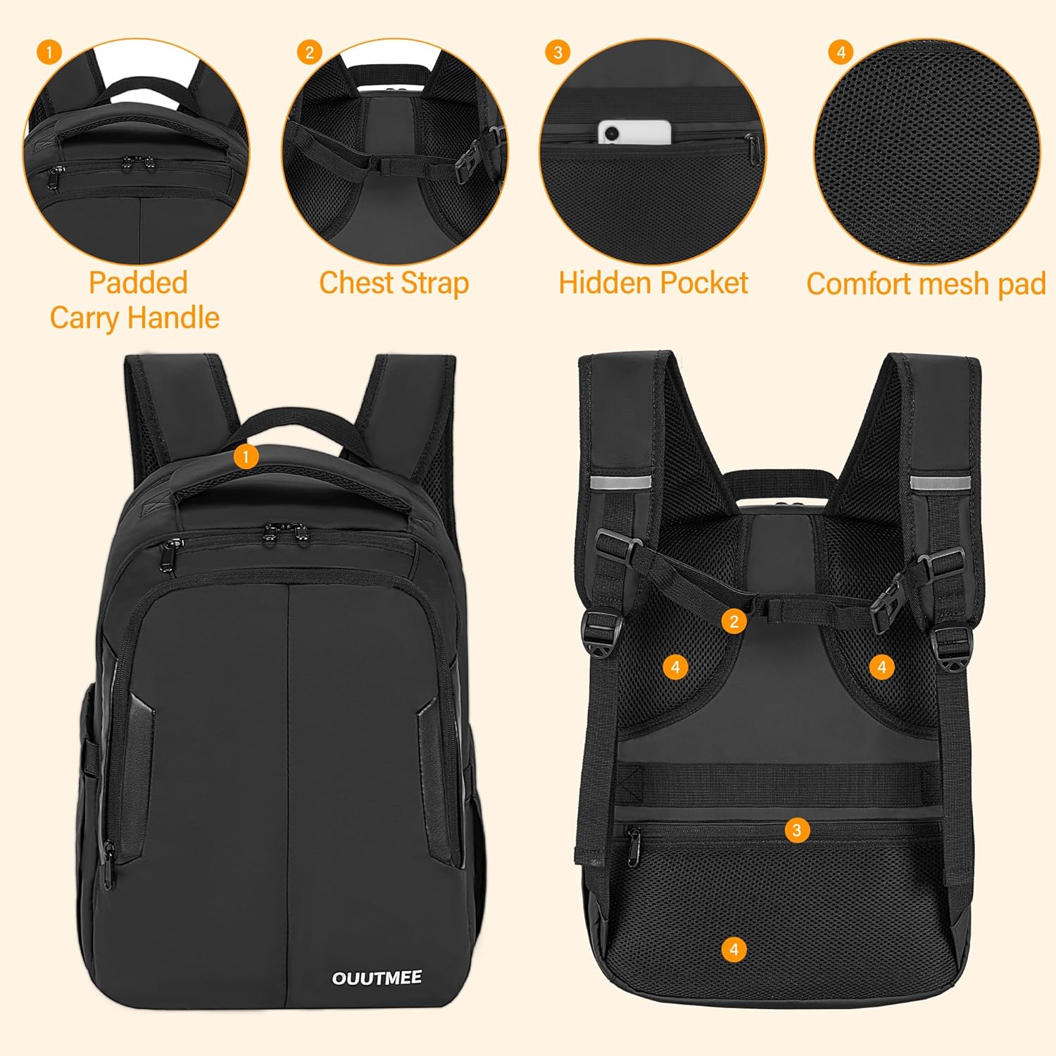 Bartender Bag, Bartender Kit Travel Backpack for Cocktail Shaker Set, Portable Carrying Bag with Compartments for Wine Bottles, for Travel Home Indoor Outdoor Party(Backpack Only)