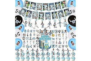 108PCS Decoración de Messi para Cumpleaños, Decoración Cumpleaños Argentina