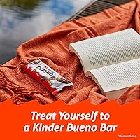 Vista 5 de Kinder Bueno Crema de chocolate con leche y avellanas, paquete de 30 unidades, 2 barras de chocolate envueltas individualmente por paquete, 1.5