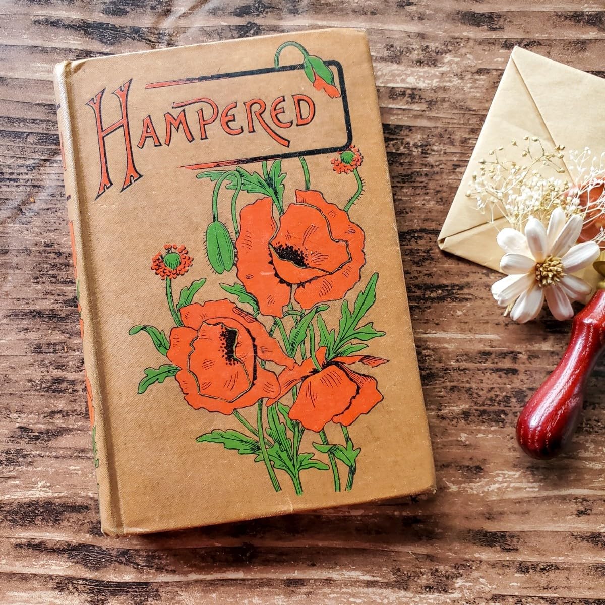 1800年代後期 表紙のお花のイラストがとても可愛い♡アンティーク本♪