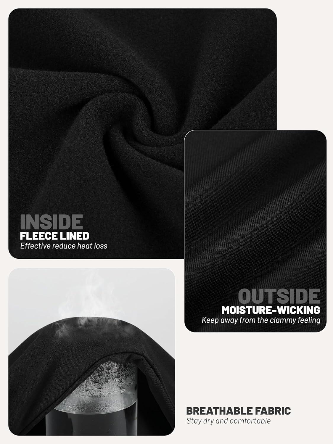 HXP Boys Compression Pants Fleece Lined Boys Leggings for Sports Kids Thermal Pants Youth Compression Pants Tights - Image 5