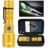 Banral Flashlights High Lumens Rechargeable, Super Bright Long Range Small Powerful Flashlight, 6 Modes LED Tactical Pocket Waterproof Flash Light for Home Emergency (1, Yellow Gold)