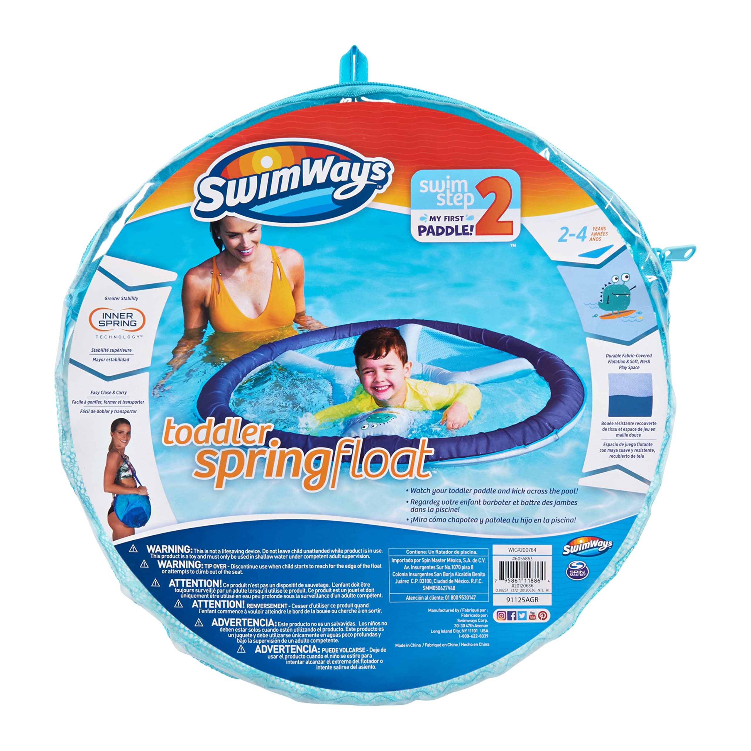 SwimWays Toddler Spring Float for Swimming Pool - Blue