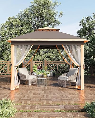 Miniatura 8 de Garveelife Tienda de campaña desplegable de 11 x 11 pulgadas con mosquitera, refugio de toldo para exteriores, fácil instalación, resistente al agua