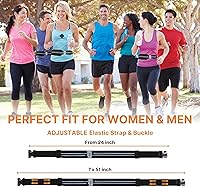 Vista 3 de Cinturón de correr para mujeres y hombres, soporte impermeable para teléfono para correr, riñonera reflectante de 2 bolsillos para almacenar