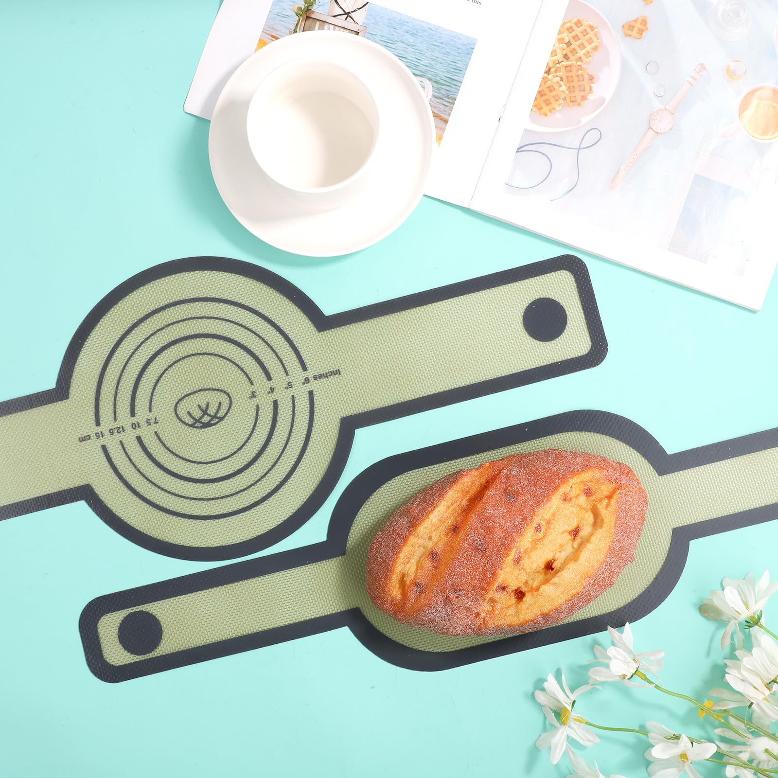 2 stuks Bakmat voor Nederlandse Oven - Broodslinger - Siliconen- Sling