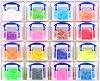 Really Useful Box 16 x 0.14 Litre Plastic Organiser Storage Set