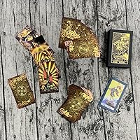 Vista 6 de SUNHHX Tarot - Tarot - Tarot de cartas de tarot, impermeable, resistente a las arrugas, lámina dorada, con libro de instrucciones en inglés