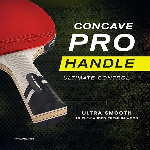 Miniatura 5 de PRO-SPIN Ping Pong Paddles Set of 4  ITTF Approved Carbon Table Tennis Rackets and Balls  Professional Quality Set with 8 Tournament-Grade Ping-Pong