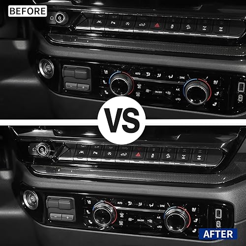 Miniatura 2 de Voodonala Pomos de radio AC para interruptor de aire acondicionado, botón central de consola para interruptor de consola central, moldura para Chevy
