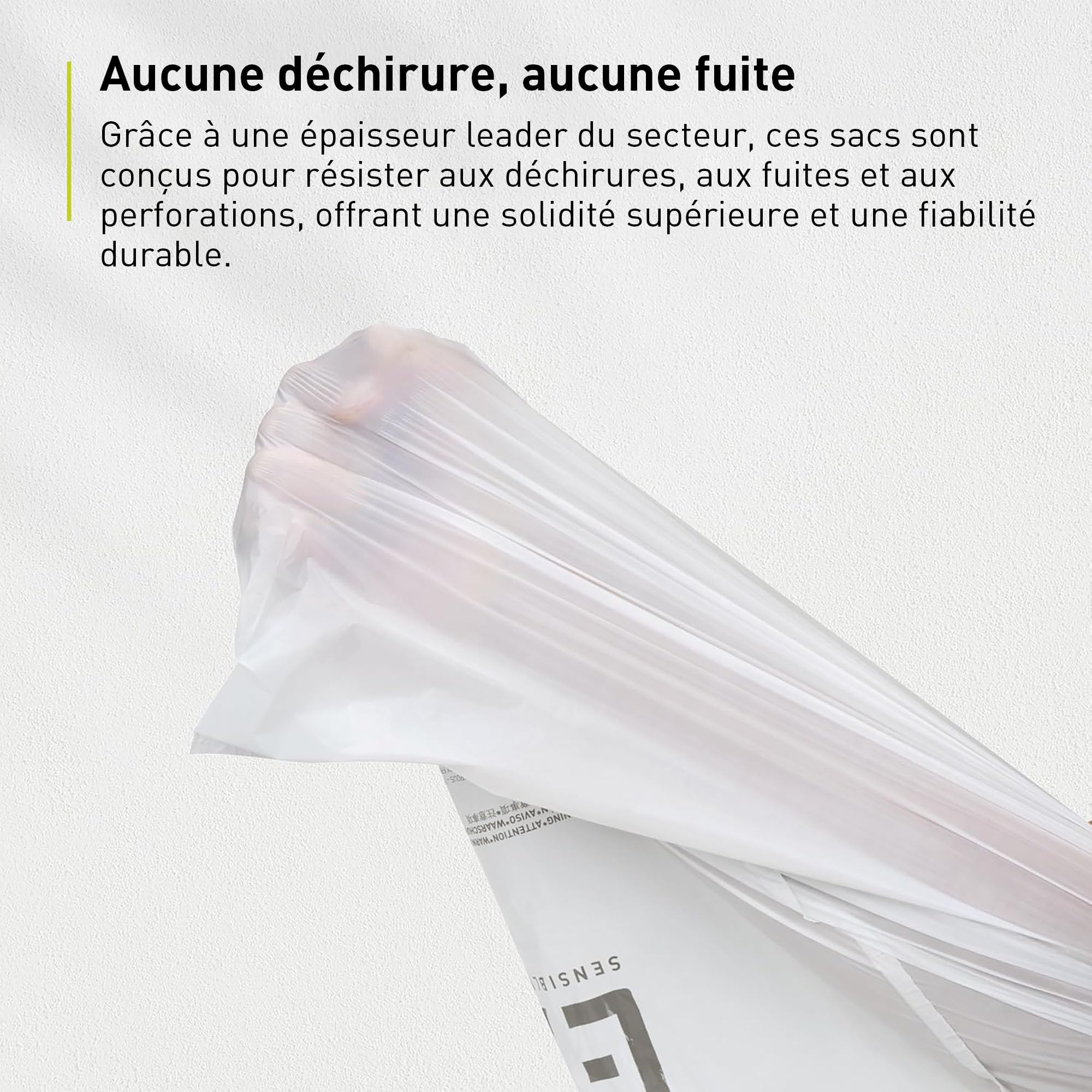 EKO Lot de 110 grands sacs poubelle extra résistants de 75 litres avec cordon de serrage pour cuisine et ménage (80 L), résistants aux fuites, code G