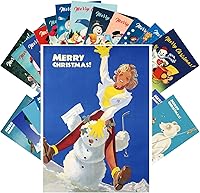 Vista 13 de PIXILUV Tarjetas de felicitación de Navidad vintage, 24 piezas, juego de postales de reimpresión de mamá y esposa