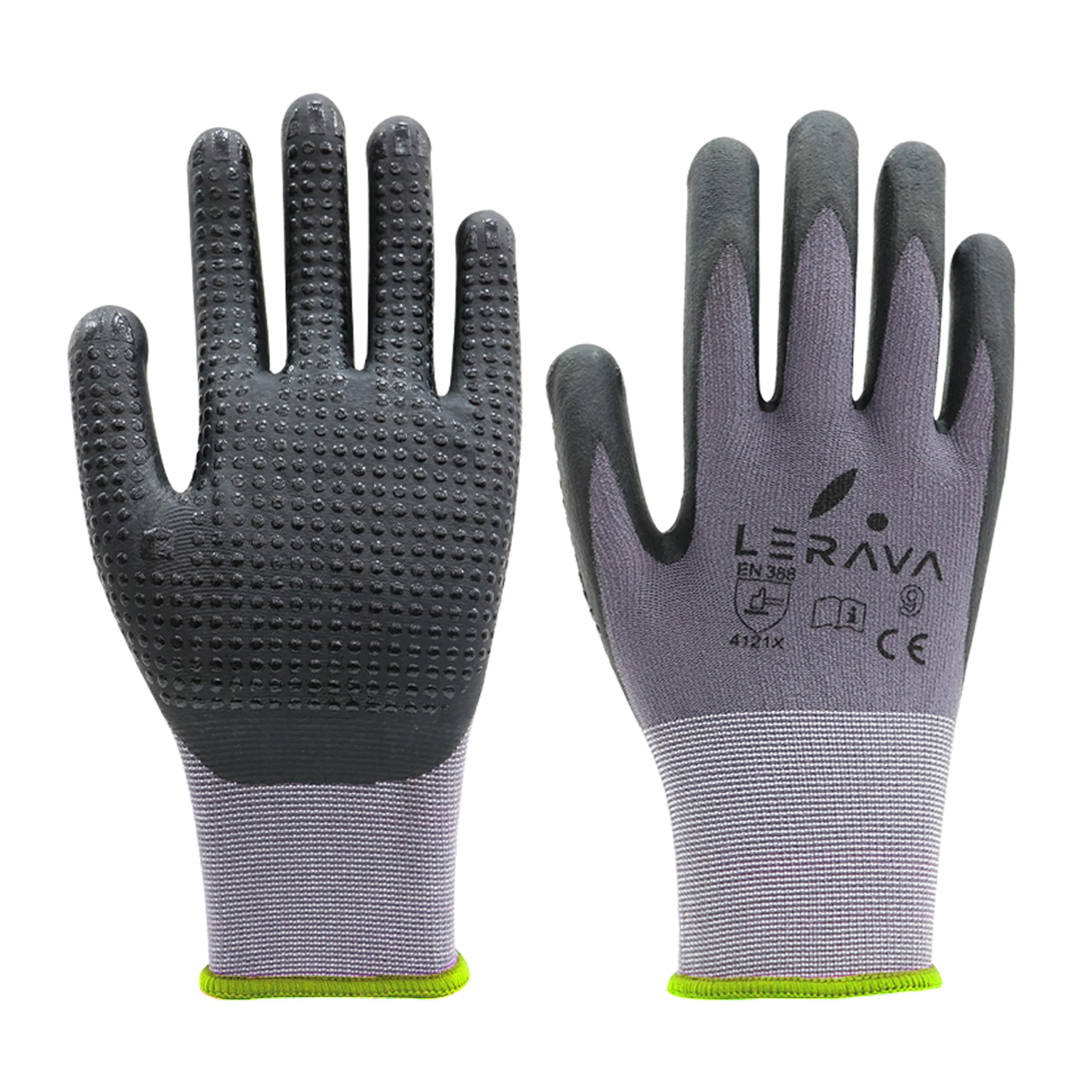 Guanti Da Lavoro LERAVA Impermeabili - Taglia L, Per Giardinaggio/Meccanica, Presa Sicura - Foto 12