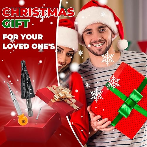 Miniatura 7 de MulWark M35 - Juego de brocas con paso de cobalto con punzón central, Unibit recubierto de TiAlN (14"-34"), vástago hexagonal de 4 flautas en