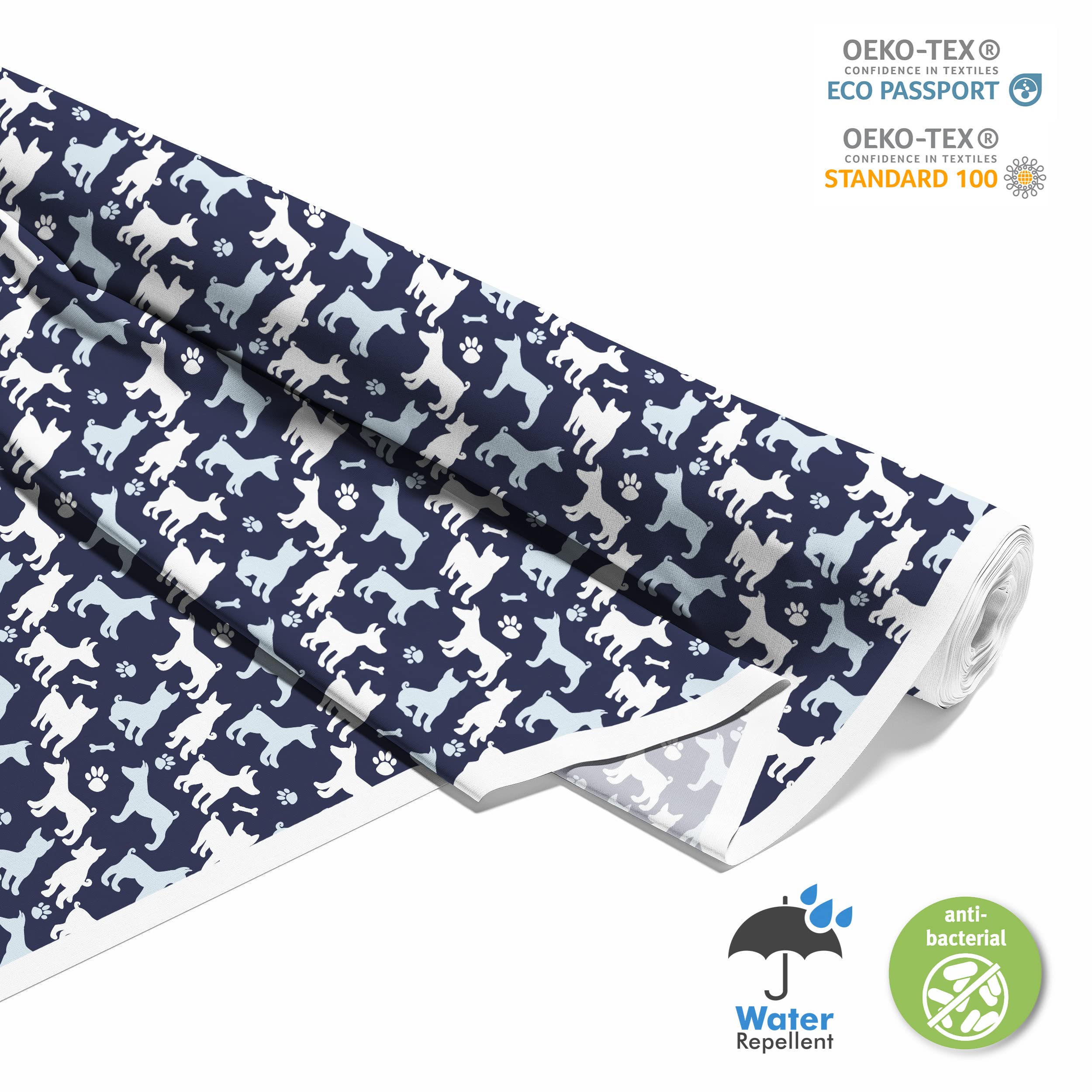 HEKO PANELS Oxford Wasserdichter Stoff - Meterware Canvas Polyester Zum Nähen, Möbel, Deko, Handwerken - Wasserabweisend, Blickdicht, Hundegeeignet - 5 Meter 155 x 500 cm