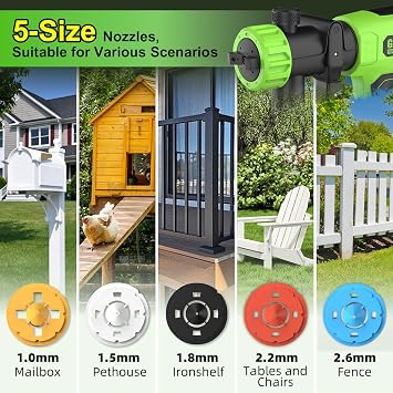 GARDTECH 3-in-1 Electric Hvlp Spray Paint Gun with Vacuum & Blow,5 Nozzles