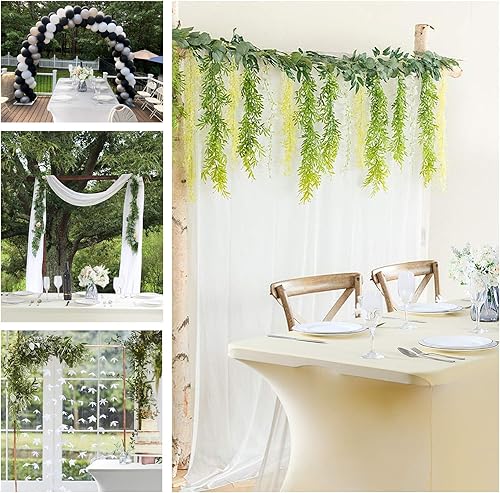 Miniatura 7 de Mantel de licra para mesas de 4, 6 y 8 pies, mantel rectangular elástico para mesa plegable