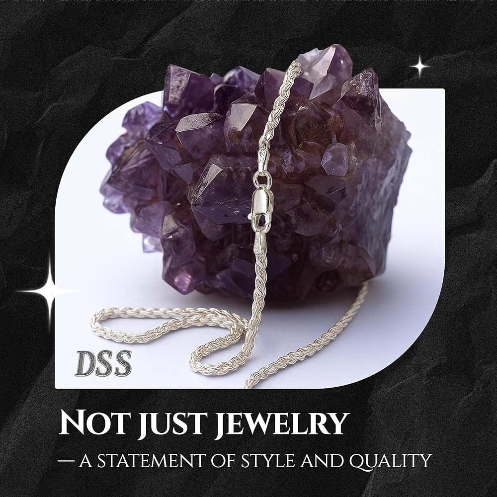 Amazon | 925スターリングシルバー 3 mmロープチェーン16 – 36