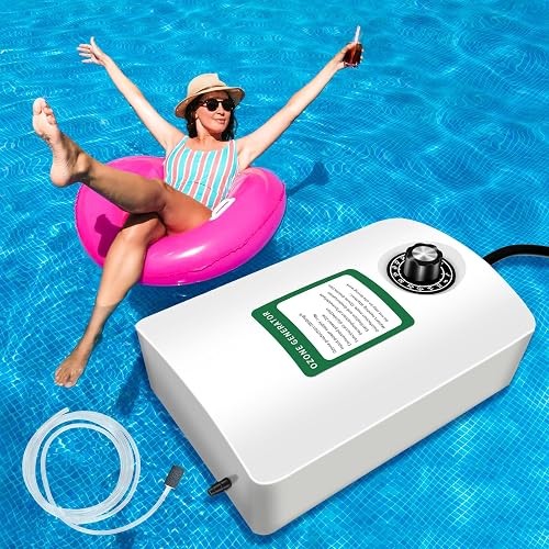HASTHIP® 2000mg/h Ozone Generator with Tube & Air Stone, Water Purifier for Eliminating Odors, Bacteria & Chemical Residue, Plug and Go, Ozone Generator for Vegetables, Fish Tank, Drinking Water