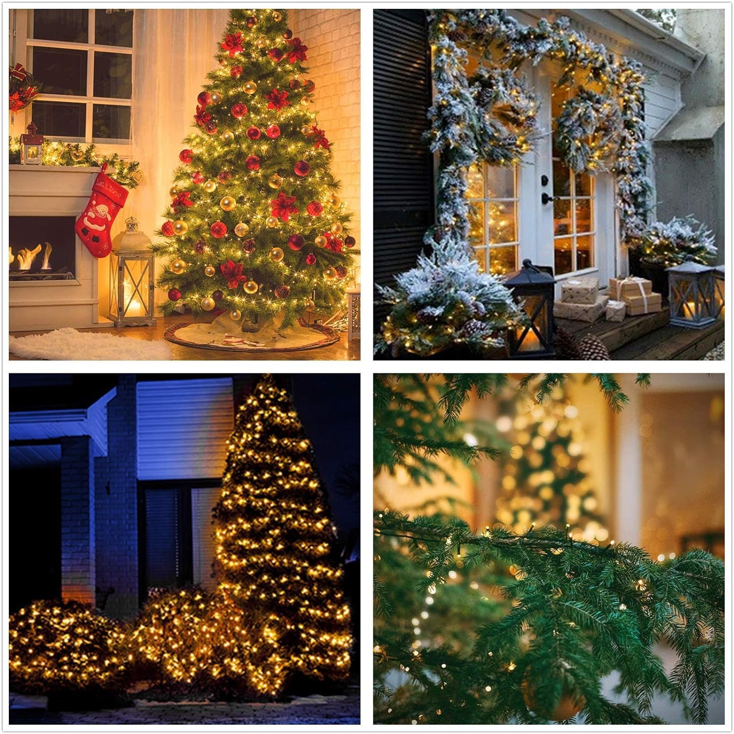 Avoalre Luci di Natale 2000 LEDs 50M, Catena Luminosa 8 Modalità Impermeabile IP44 Luci Albero di Natale Decorative per Interno Esterno Natale Atmosfera Romantica Camera Festa Nozze, Bianco Caldo