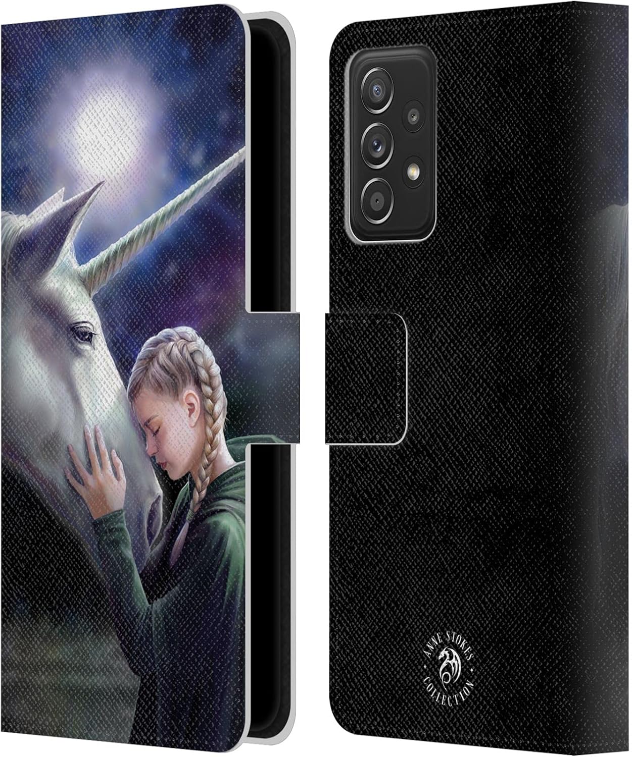 Head Case Designs Officially Licensed Anne Stokes Forest Fantasy 2 Leather Wallet Case Compatible with Galaxy A52 / A52s / 5G (2021)