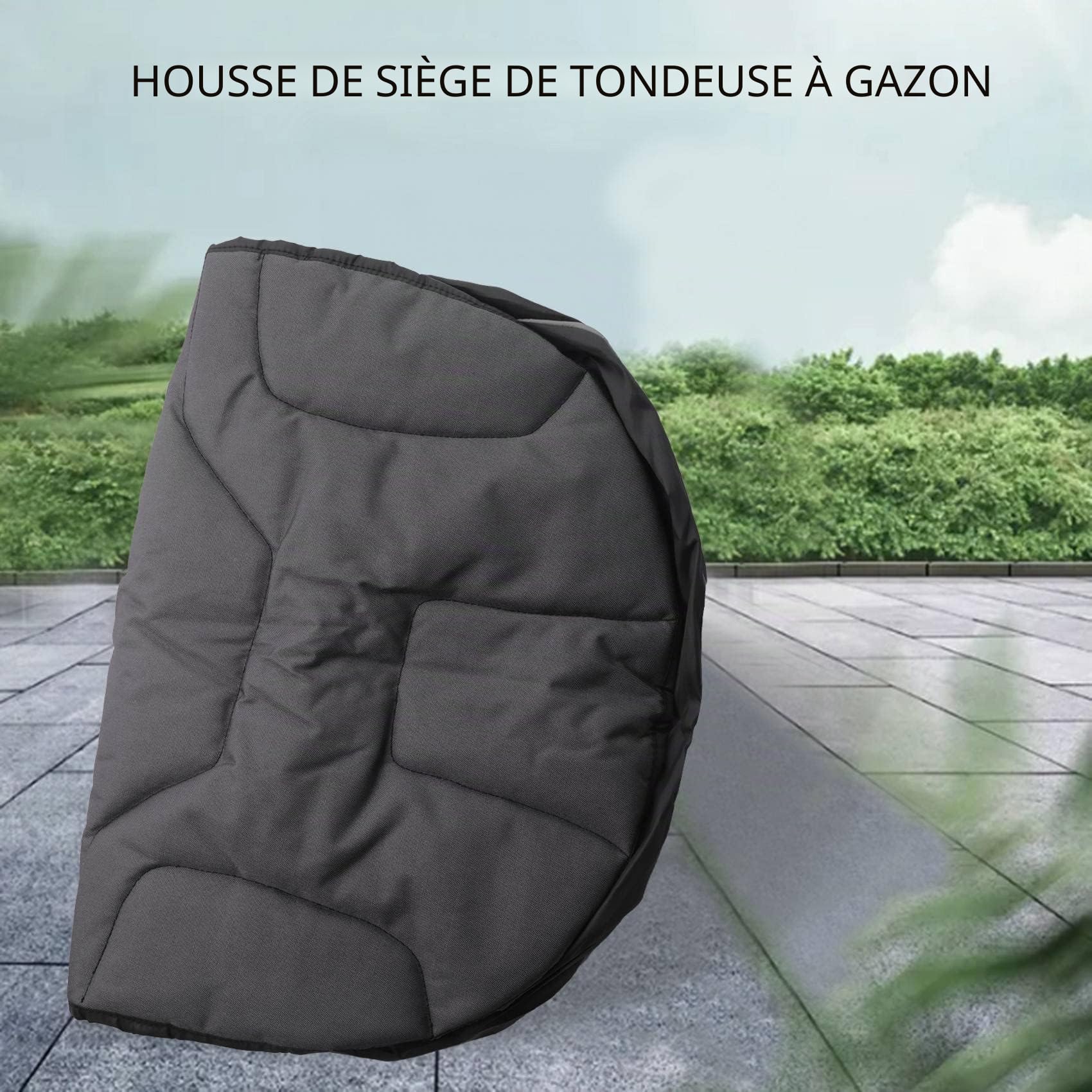 Housse de SièGe de Tracteur de Tondeuse à Gazon Universelle Housse de Rangement RembourréE pour Coussin de Confort pour Tondeuse de Tracteur de VéHicule Agricole Lourd