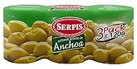 Vista 1 de Serpis Aceitunas Españolas Rellenas de Anchoa 3x120gr