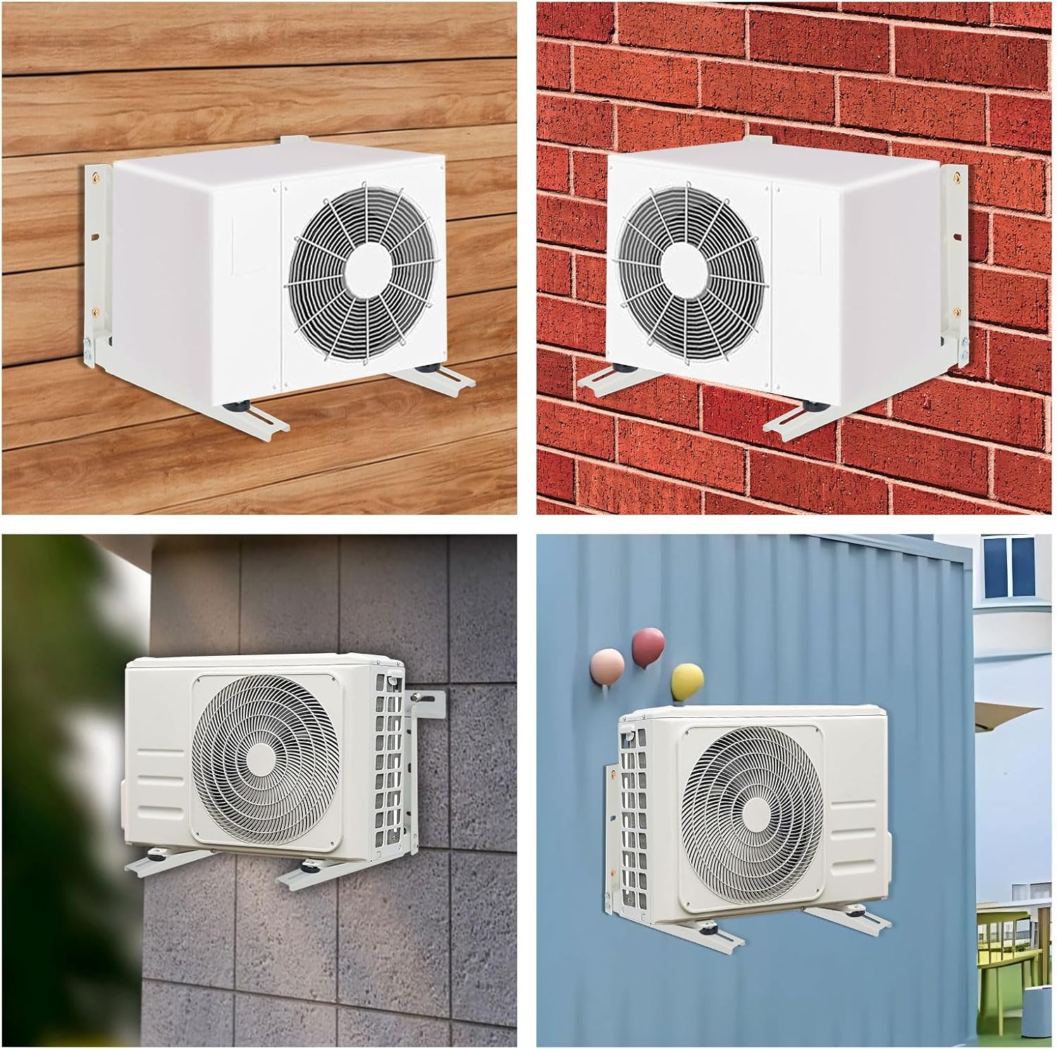 Qualward Mini Split Wall Mounting Bracket for Universal Ductless Air Conditioners, Heavy Duty Support Bracket for AC, Heat Pumps Compressors 7000-15000 BTU
