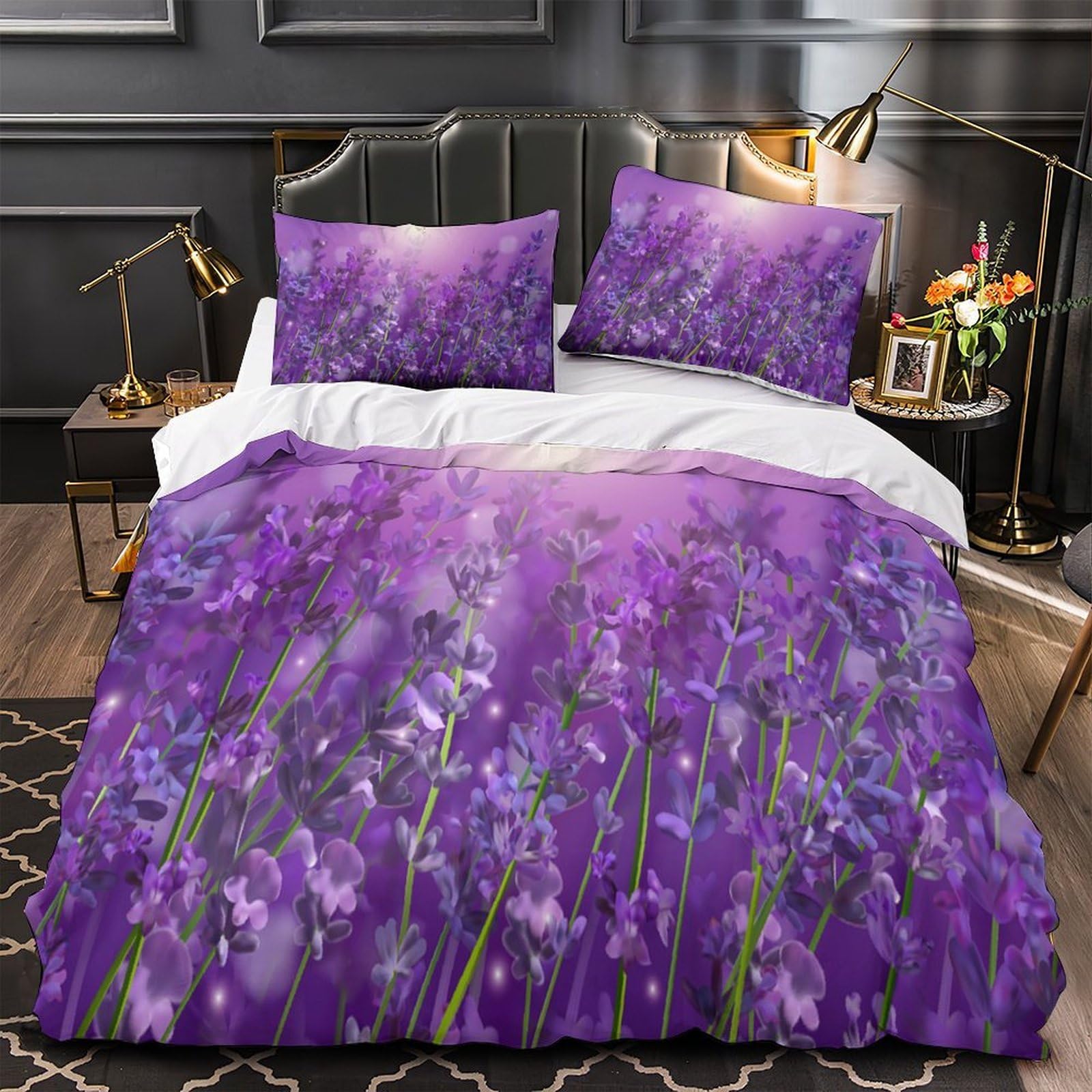 Housse de couette coccinelle ultra douce 260x220cm anti-acarien avec zip