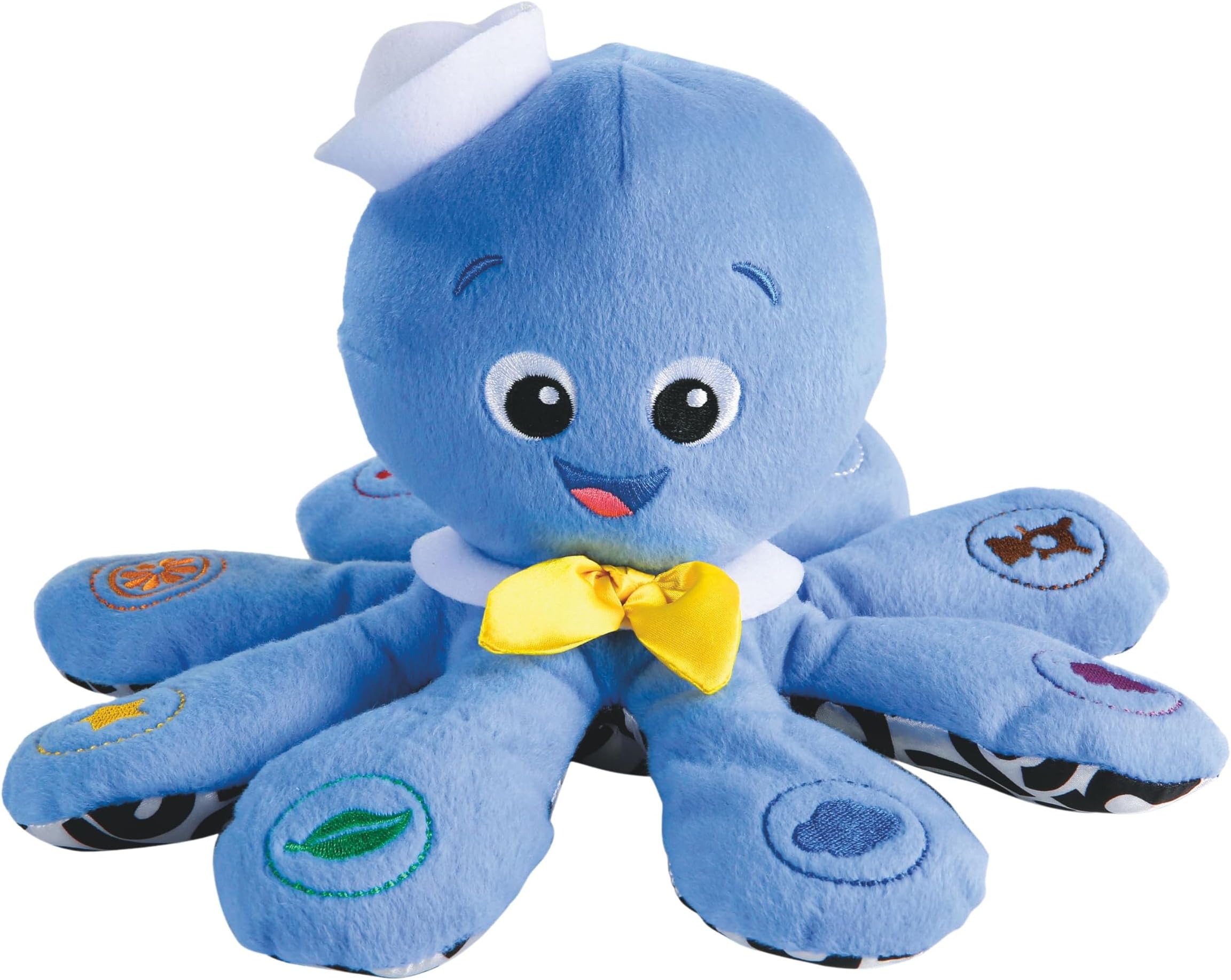Octoplush Musical Huggable Stuffed Animal Plush Toy, Learn Colors in 3 Languages, Blue, 11" Age 3 Month and up,