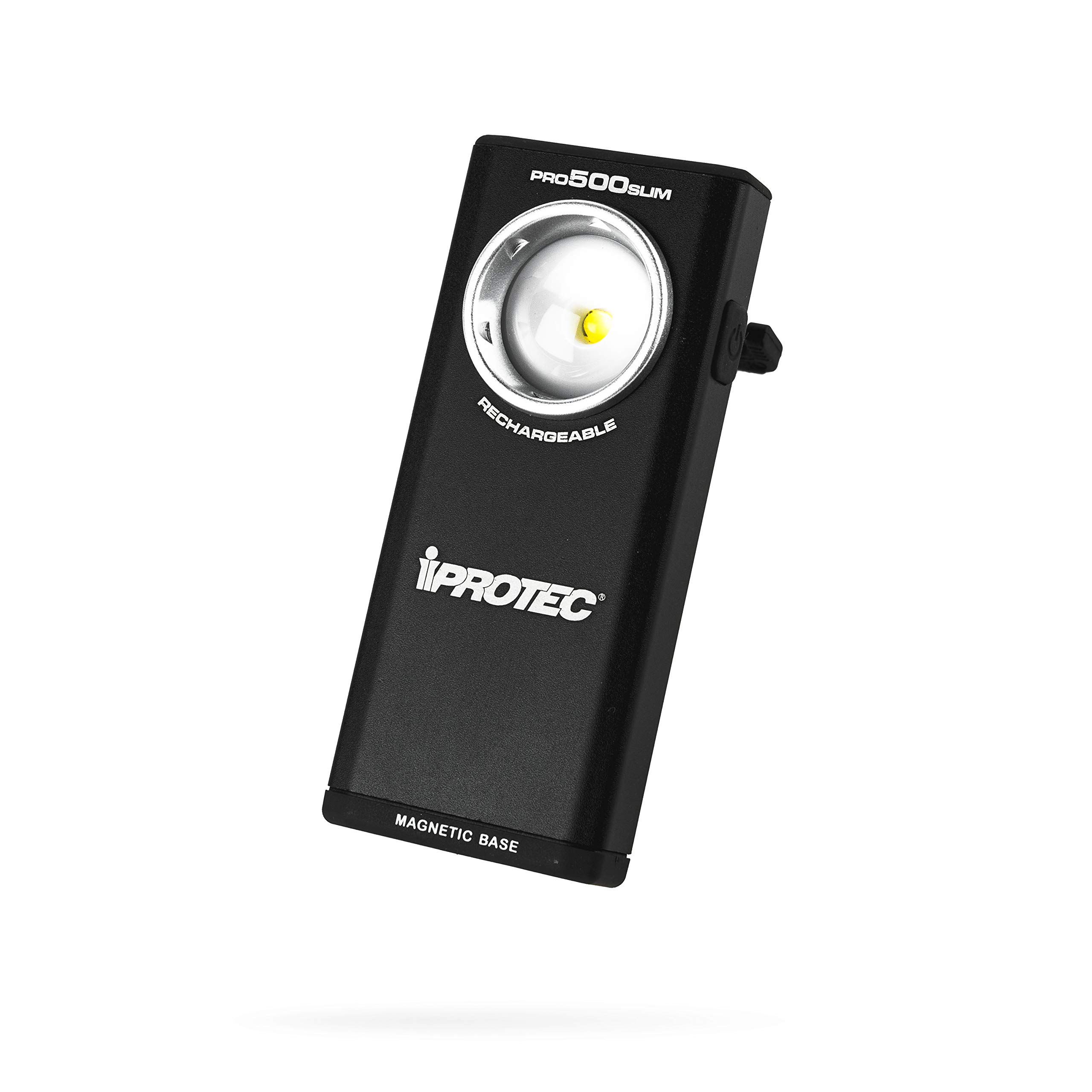 iProtec Slim RC 500 Lumen Pocket Light, Rechargeable Magnetic Pocket Light with Hook Hanger & Pocket Clip