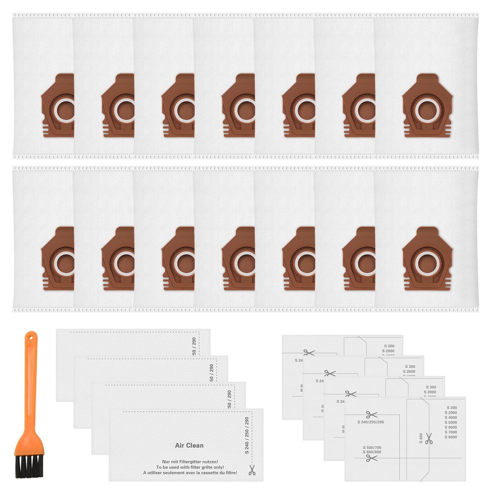 14 Pack 3D CO Vacuum Cleaner Bags Compatible with Miele Guard M1 Dust Bags