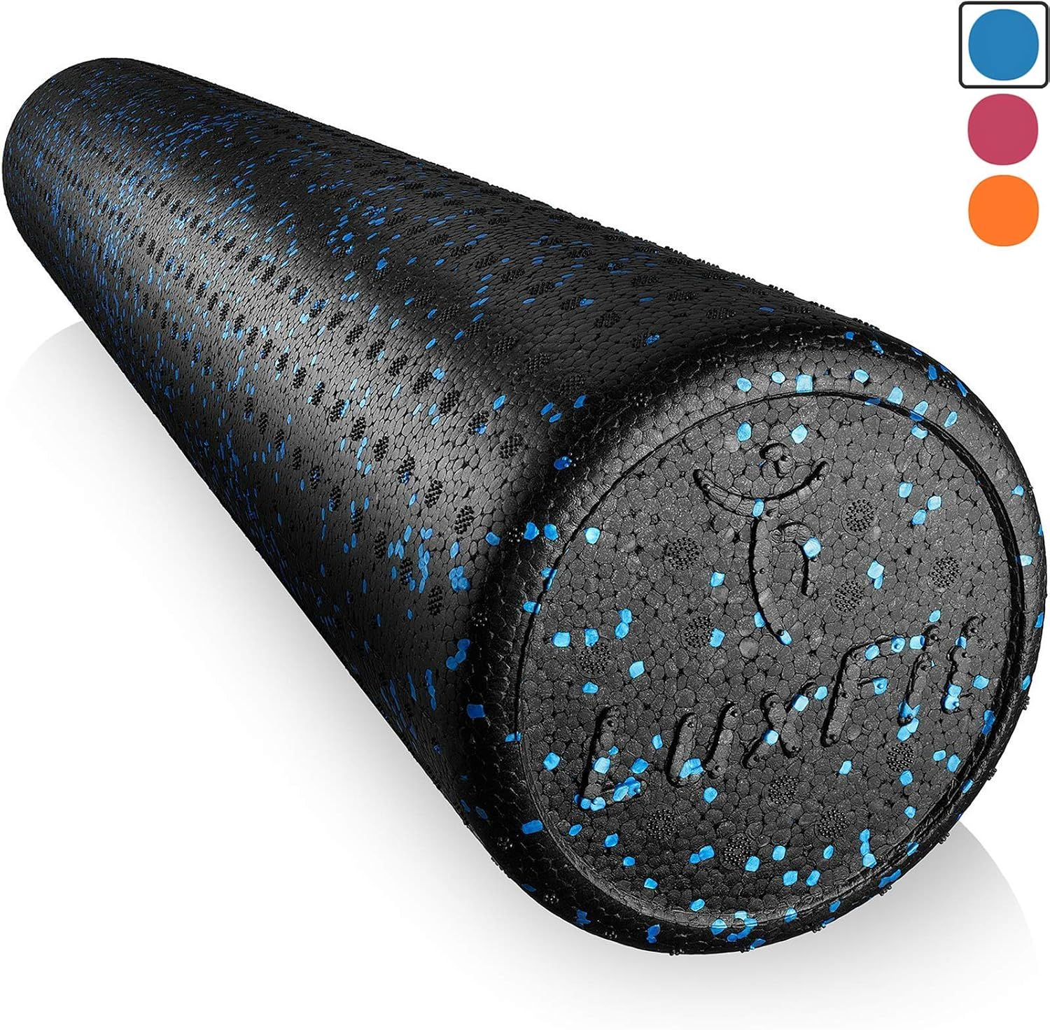 Foam Roller, LuxFit Speckled Foam Rollers for Muscles 3 Year Warranty High Density Foam Roller for Physical Therapy Exercise Deep Tissue Muscle Massage. Back Leg and Body Roller (Blue, 12 Inch)