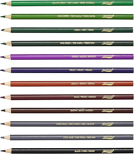 Miniatura 3 de Prang Juego de lápices de colores de núcleo grueso, núcleos de 0.130 in, 7 pulgadas de largo, 36 lápices, colores surtidos (22360)