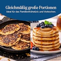joeji's Kitchen Szmiley palacsinta serpenyő 7 üreges tapadásmentes öntött alumínium 26,5 cm kék indukcióhoz tojás és lepény sütéshez 7