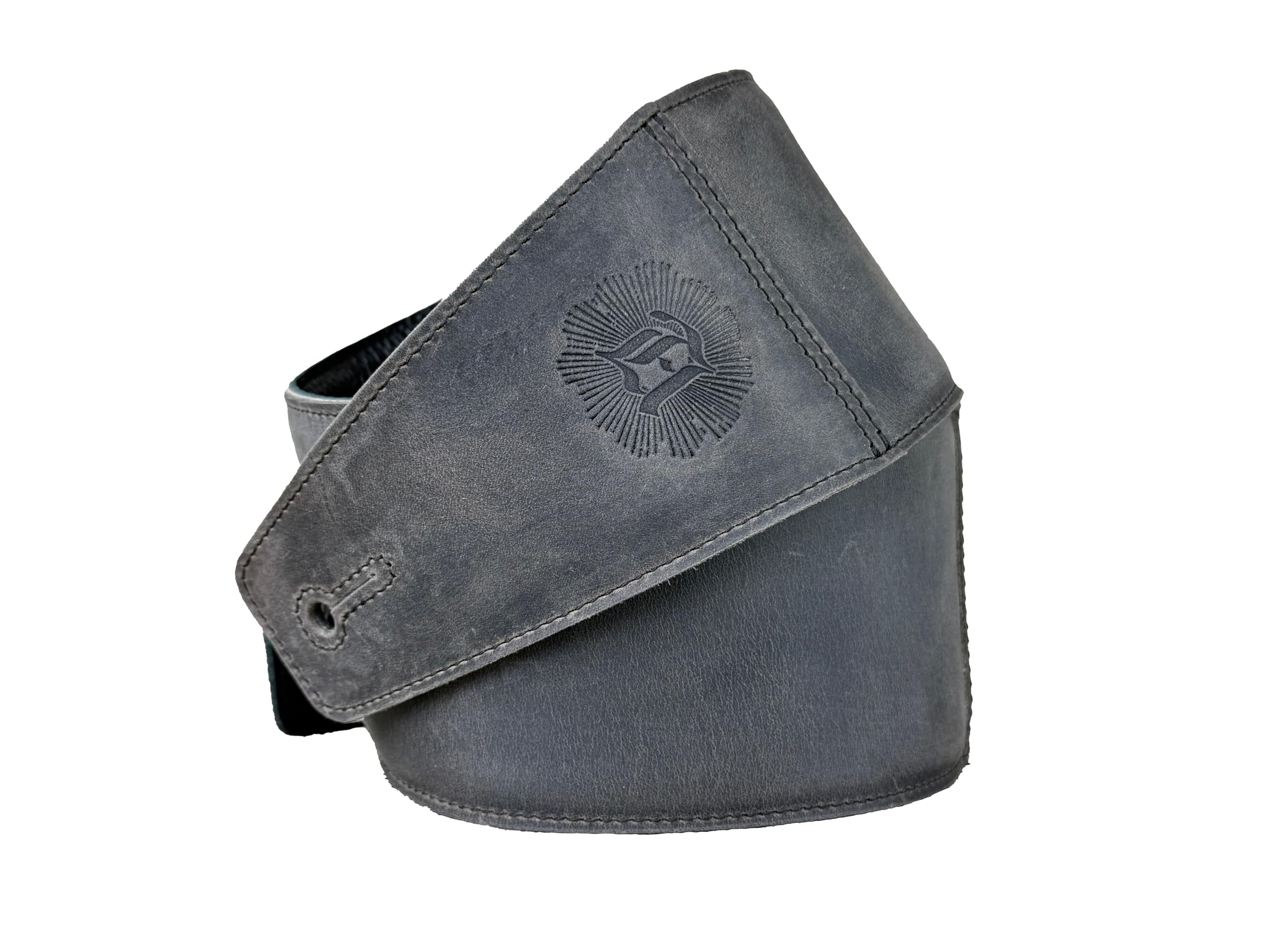 Anthology Gear The Reticent Full Grain Leather Guitar Strap For Electric, Acoustic, and Bass Guitars - (Aged Steel)