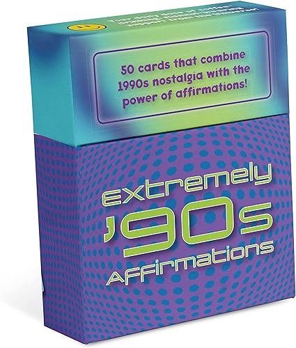 Miniatura 2 de Knock Knock Baja de afirmaciones de los 90 50 cartas que combinan la nostalgia de los años 90 con el poder de las afirmaciones! (Afirmaciones de las