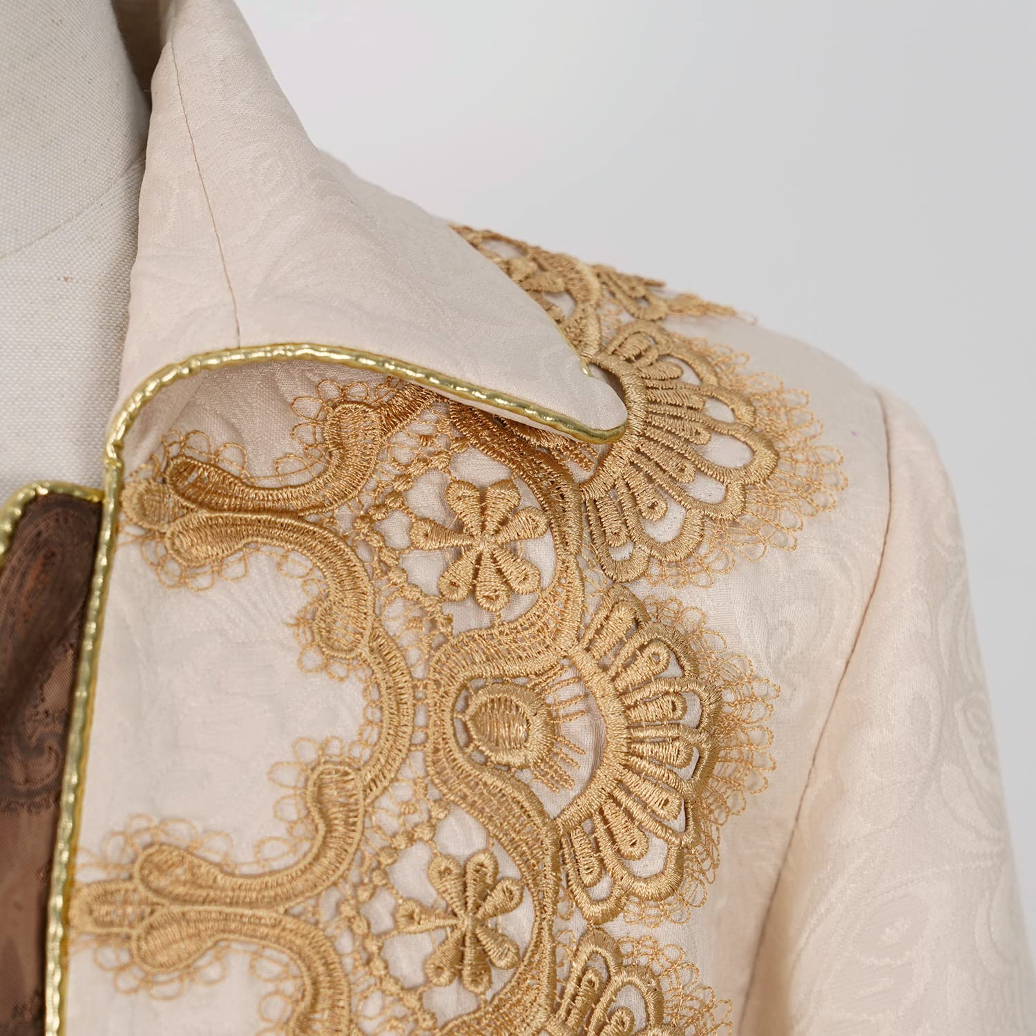 Veste de smoking médiévale pour homme broderie vintage gothique steampunk