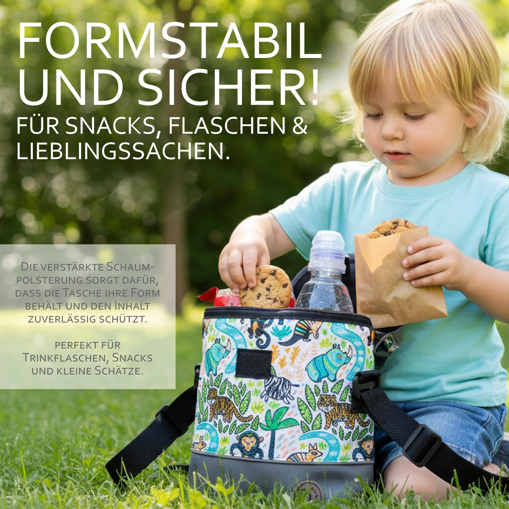 BAMBINIWELT Kinder Lenkertasche – Fahrradtasche für Kinder, Laufradtasche & Lenkerkorb mit Schultergurt – kompatibel mit Puky, Woom & Roller – wasserabweisend & robust, Farbe: Modell 25