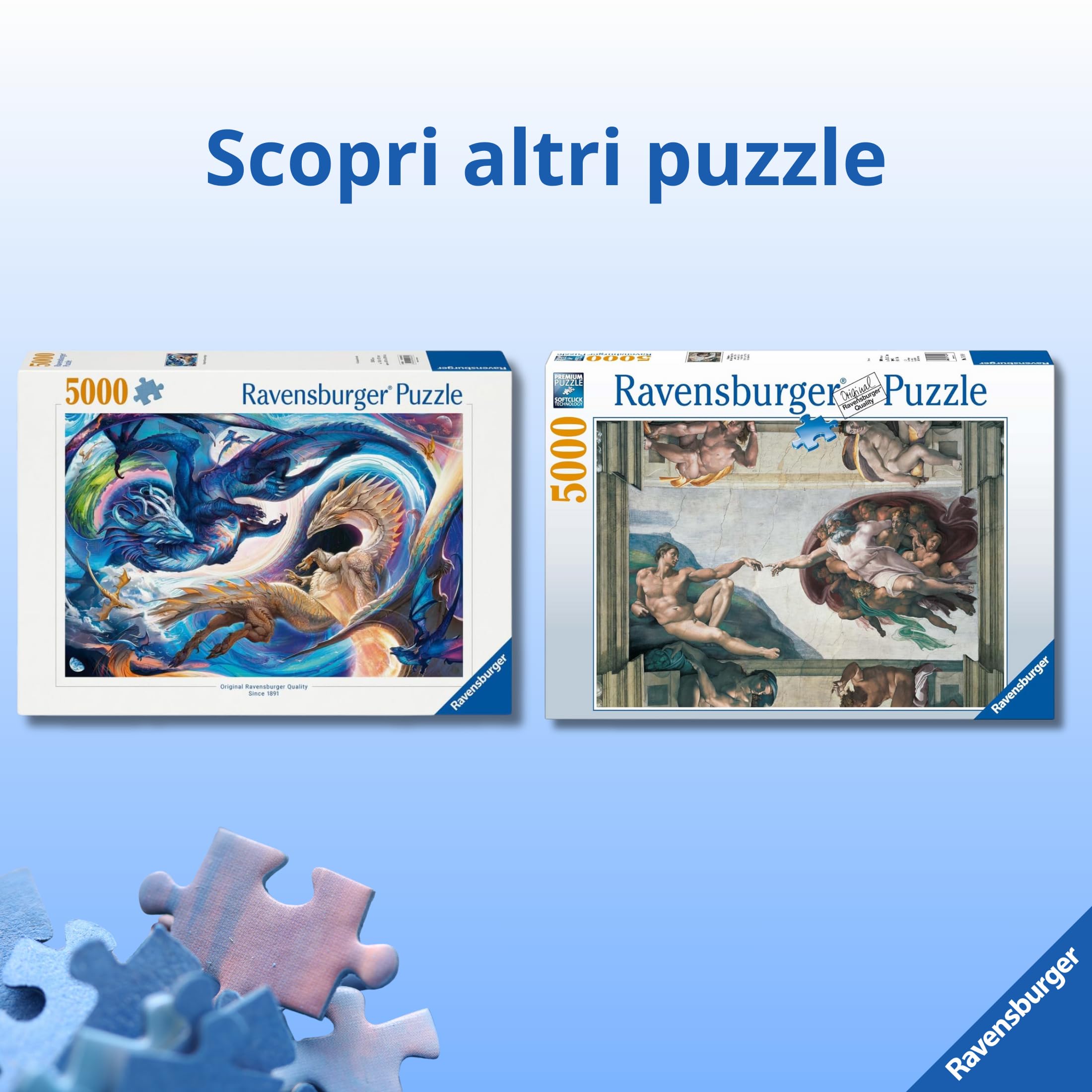 Ravensburger Puzzle 5000 Pezzi Pokemon – Puzzle Adulti +14 anni, 153 x 102 cm, Puzzle per Adulti Super Esperti, Collezione Pokémon, Idee Regalo