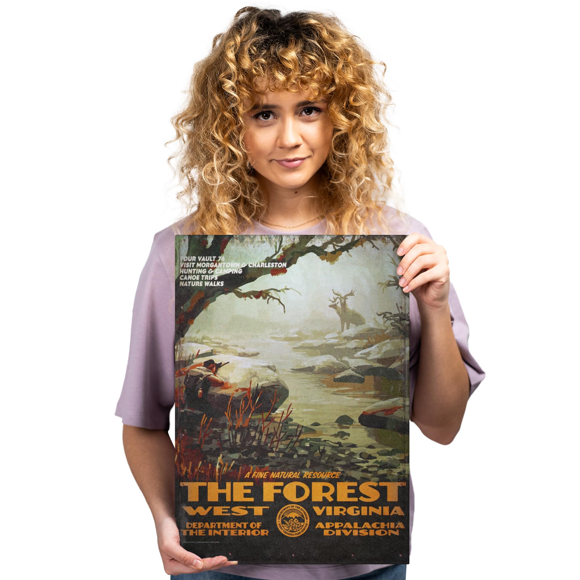 Displate - Poster In Metallo - Montato a Magnete - Fallout - The Forest