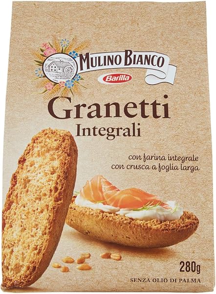 Mulino Bianco Crostini Granetti Integrali, Snack Salato Per La Merenda, 280 Grammo - 4