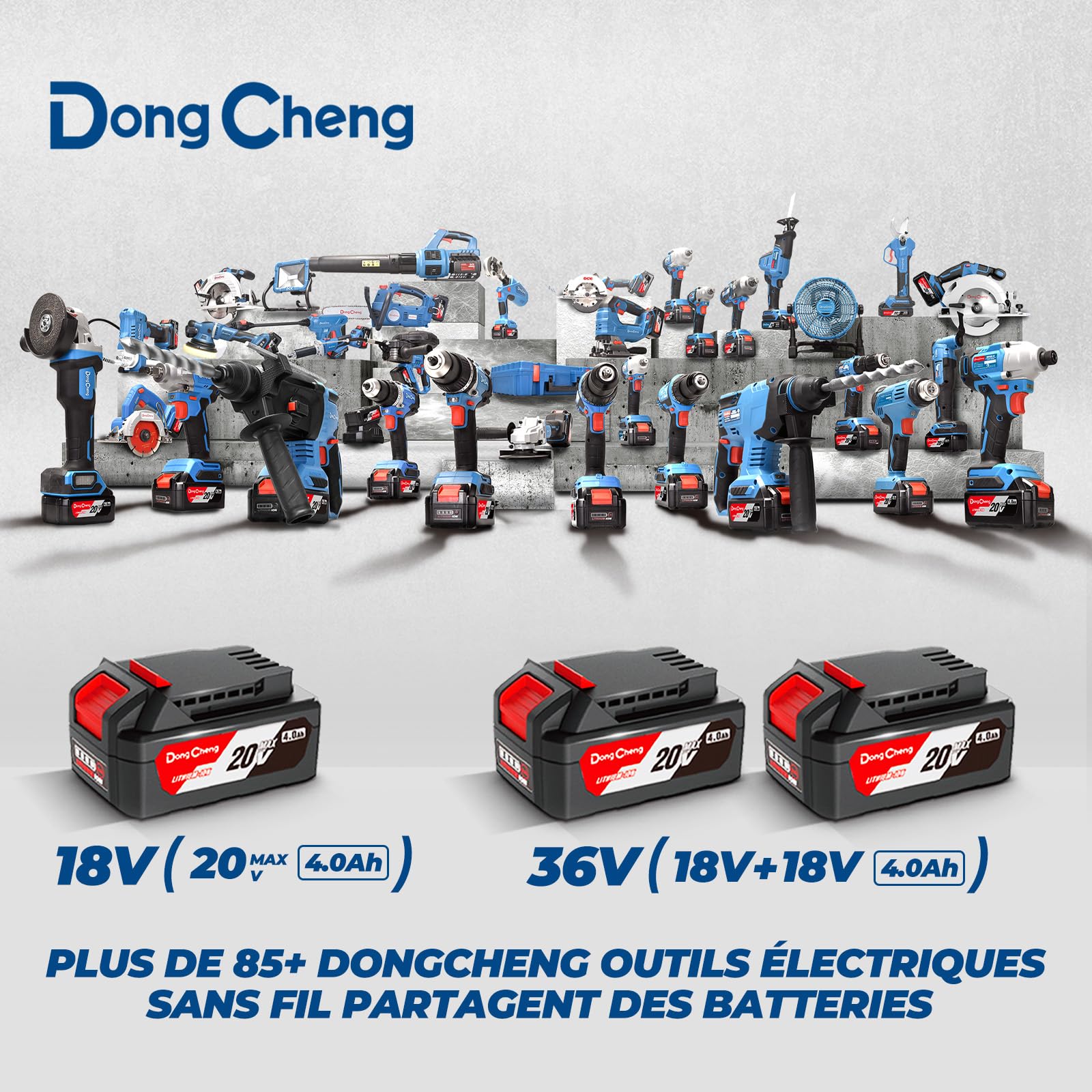 DongCheng Tronçonneuse sans fil a batterie 20V, moteur sans balais, guide-chaîne OREGON de 30 cm, tension de chaîne sans outil, Graissage automatique de la chaîne, avec batterie 4,0 Ah et chargeur