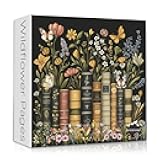 Wildflowers Puzzles for Adults 1000 Pieces, PICKFORU Wildflower Pages Jigsaw Puzzle, Vintage Book Puzzles for Book Lover, Plant Floral Flowers Puzzle as Home Decor