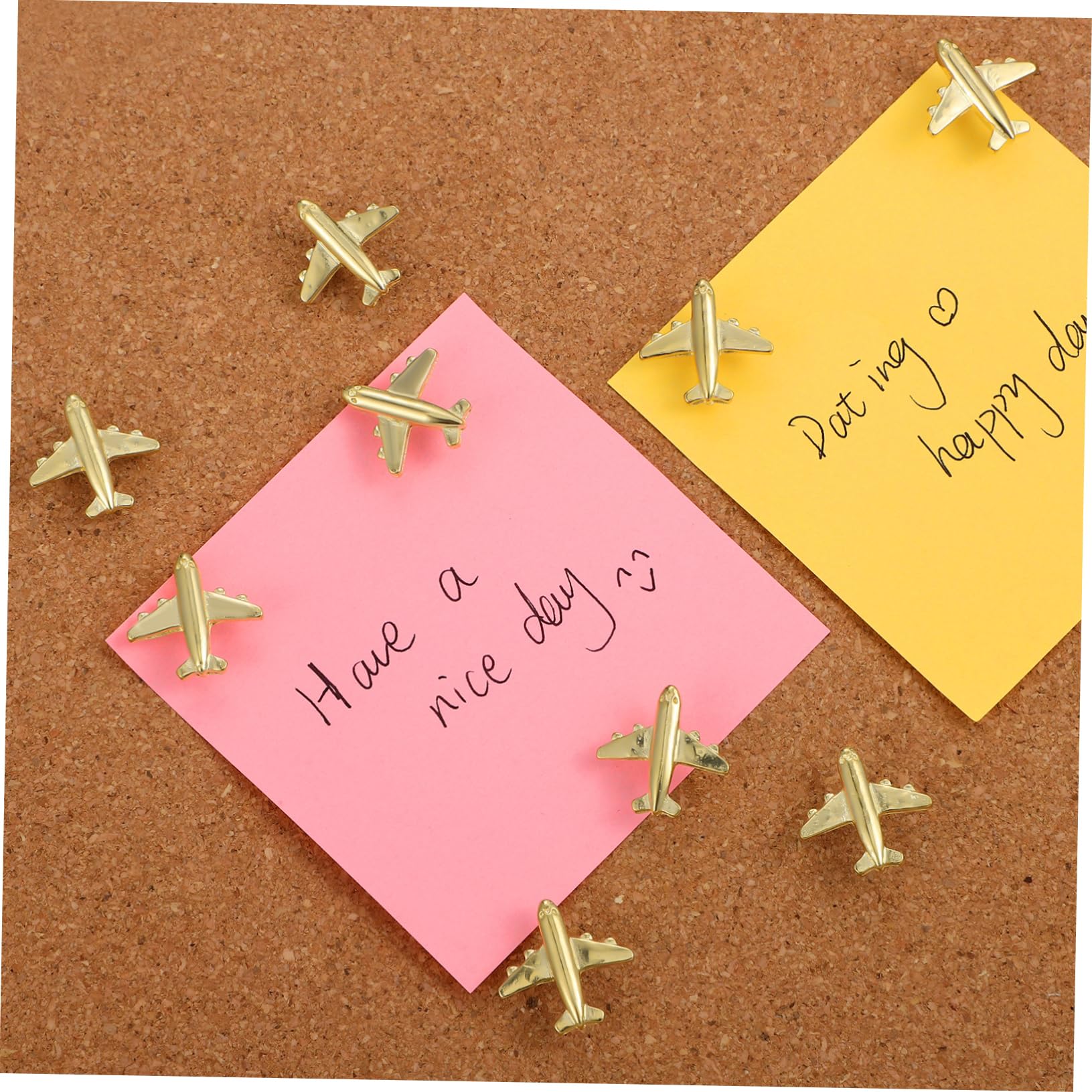 HOMSFOU 4 Set Puntina Da Disegno Per Aereo in Metallo Bulletin Bulletin Push Push Push Forma Rivestimento Piccolo Simpatiche Puntine Da Disegno Phumbtacks Ago in Acciaio D'oro Pezzi * 4