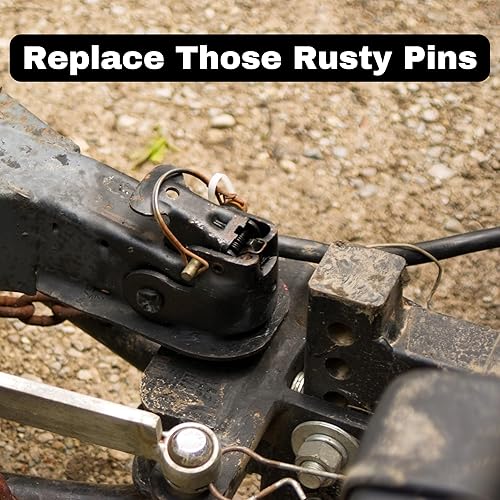 Miniatura 4 de Paquete de 10 pasadores cuadrados de enganche de eje de toma de fuerza para toldo, 516 x 4 pulgadas, acero de alto carbono, revestimiento de zinc