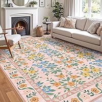 Vista 33 de Vintage Bohemian Entry Rug, 2x3 Small Entryway Rug Boho Kitchen Rugs Non-Slip Washable Indoor Door Mat, Distressed Floral Soft Accent Throw Rugs for